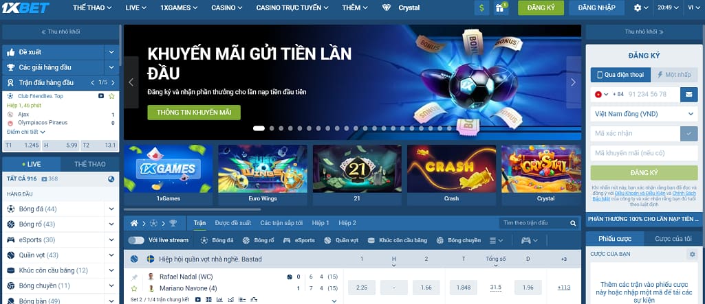 1xbet – Cá cược trực tuyến hoàn toàn ẩn danh bằng tiền điện tử