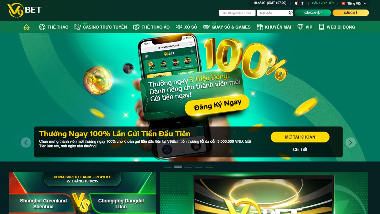 V9Bet – Trang cá cược bóng đá và thể thao trực tuyến uy tín