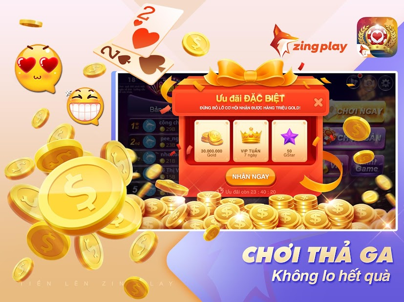 Cách nạp tiền và nhận quà khi chơi tiến lên miền nam ZingPlay trên điện thoại, máy tính.